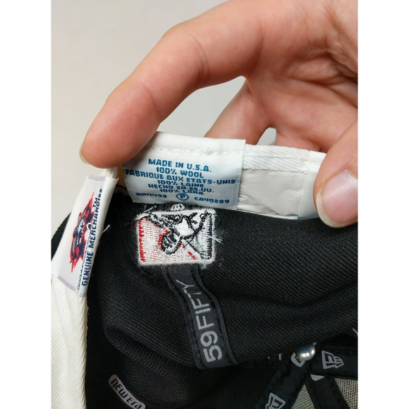 New Era Capital City Bombers Fitted Hap Cap Size 7 Small/Medium 90s USA Made VTG - Picture 8 of 8